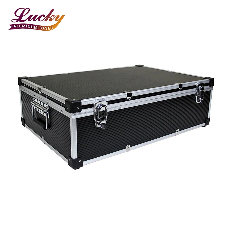 Large Capacity Black Aluminum Media Storage Case For CD Storage Mess-Free Holder Box with Sleeves Without Hanger