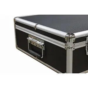 Large Capacity Black Aluminum Media Storage Case For CD Storage Mess-Free Holder Box with Sleeves Without Hanger