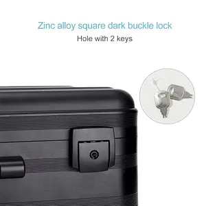Aluminum Briefcase Large laptop case attache cases, TSA Customs Lock Custom space sponge shockproof Instrument, black briefcase