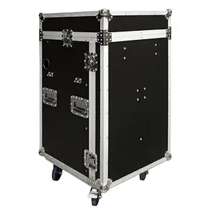 Portable Custom Effect Flight Case 10*18U Rack Case with castors for travel