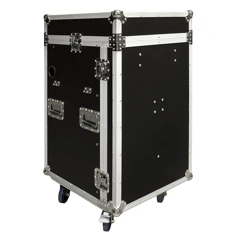 Portable Custom Effect Flight Case 10*18U Rack Case with castors for travel