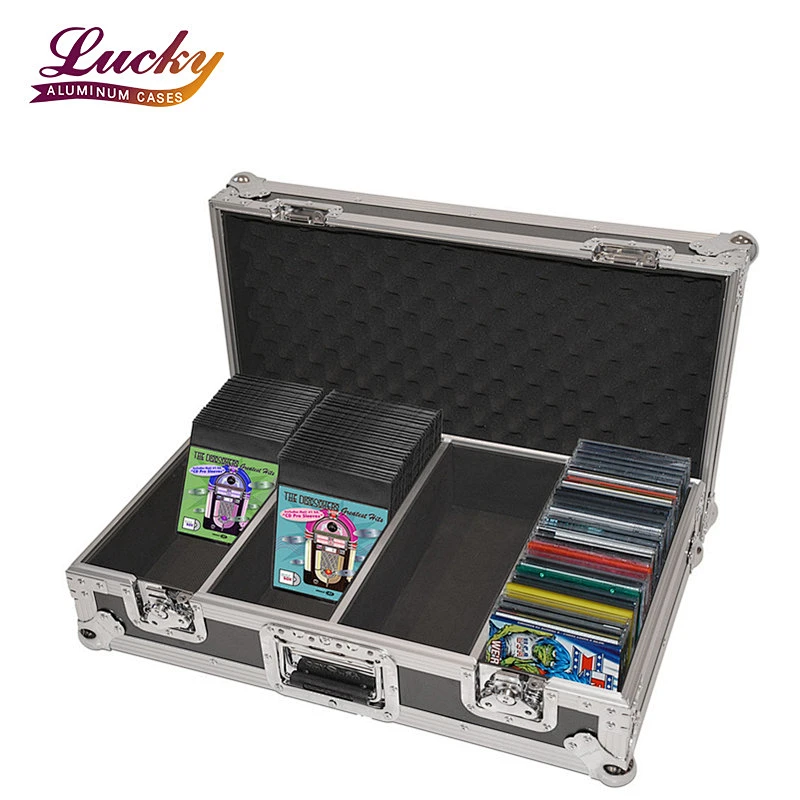 CD/DVD Aluminum Storage case Hold up to 500 CDs or 420 DVDs waterproof Aluminum case