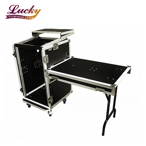 Portable Custom Effect Flight Case 10*18U Rack Case with castors for travel
