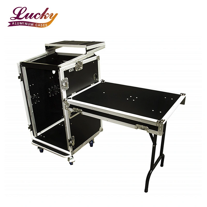 Portable Custom Effect Flight Case 10*18U Rack Case with castors for travel
