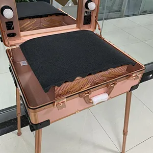 Rolling Studio Makeup Artist Cosmetic Case with Lights