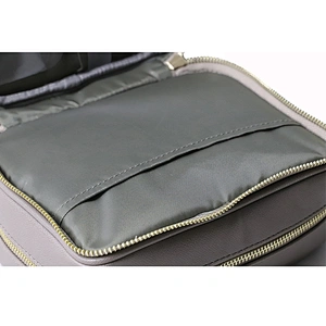 Good Quality Leather 2 Layer Cosmetic Beauty Pouch