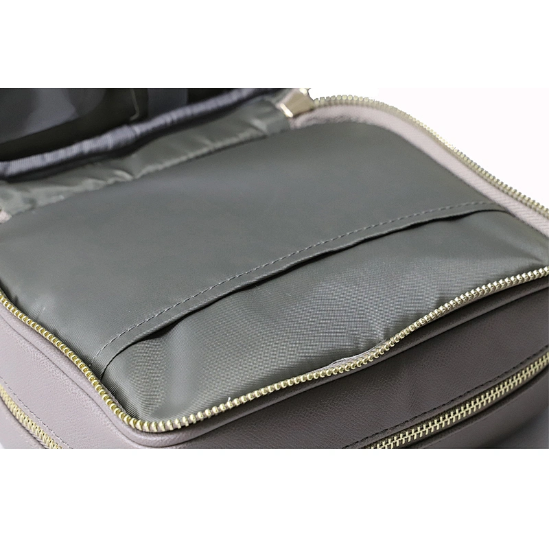 Good Quality Leather 2 Layer Cosmetic Beauty Pouch
