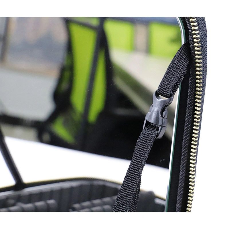 Custom Black PU Makeup Case with Compartments and Mirror