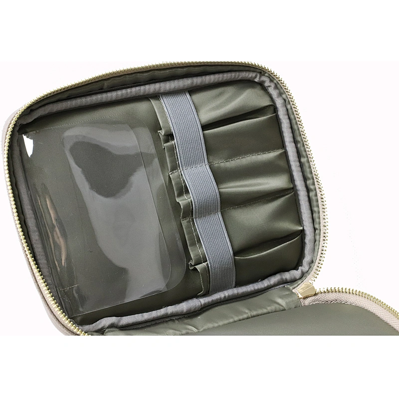 Good Quality Leather 2 Layer Cosmetic Beauty Pouch
