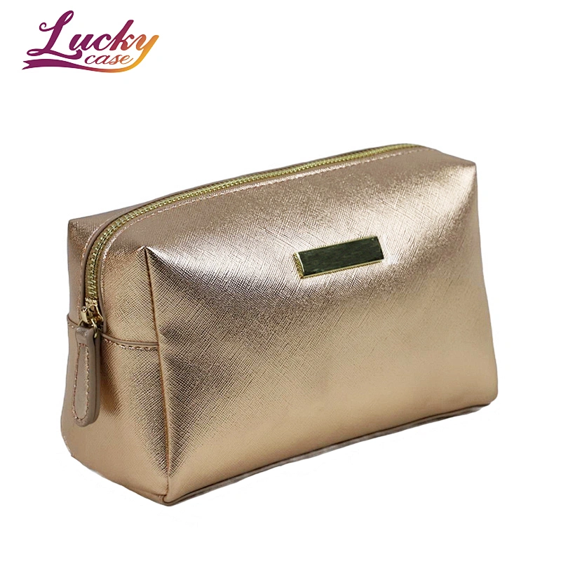 Female Customized Logo Shining Cosmetic Storage Bags for Lipstick Makeup Toiletries