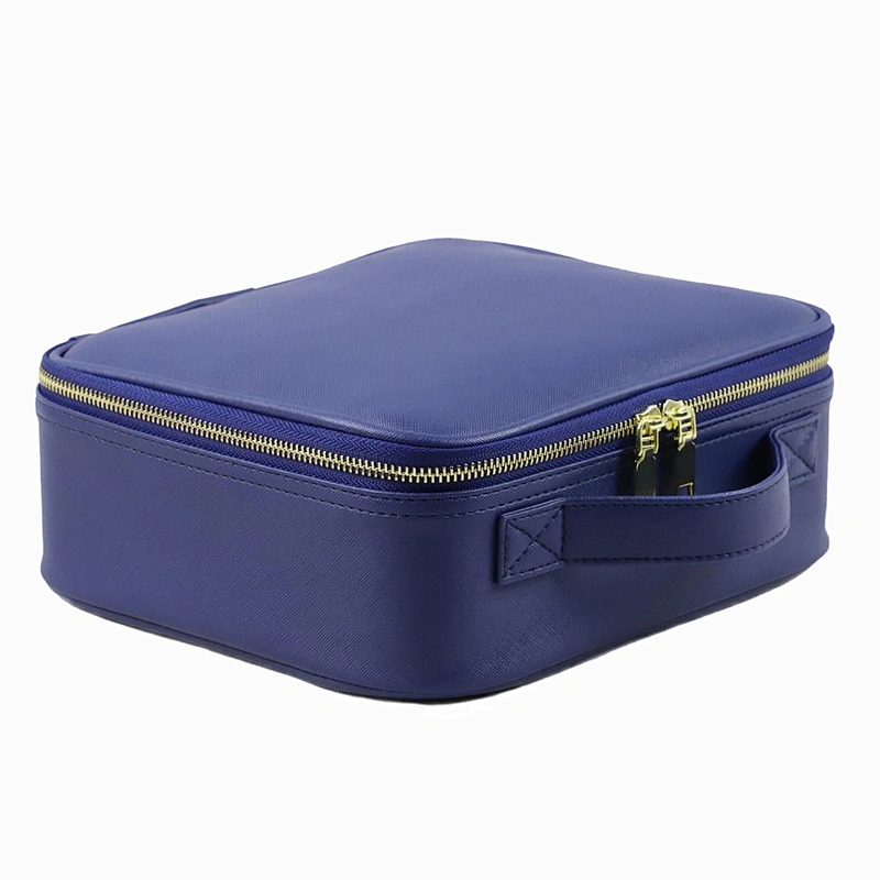Luxury Good Quality Leather Makeup Case for Toiletry Jewelry Digital Accessories