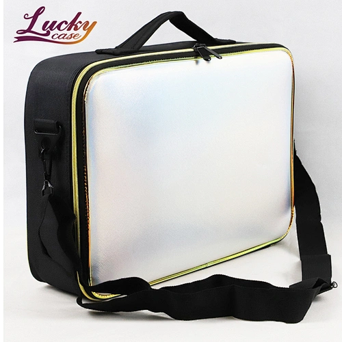Large Capacity Bright Color Leather Makeup Artist Bag