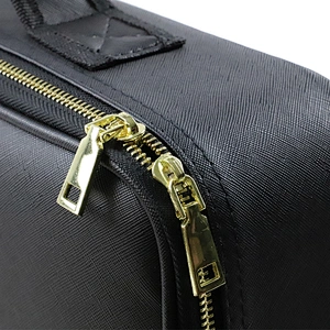 Professional Large Capacity Leather Makeup Train Case with Mirror