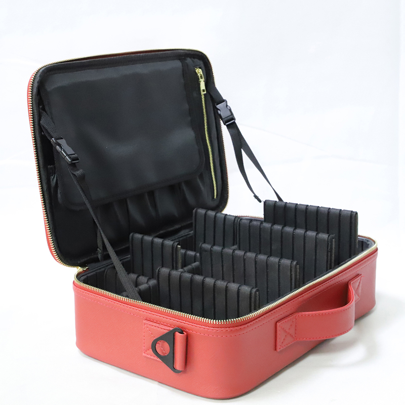 adjustable compartments cosmetic case