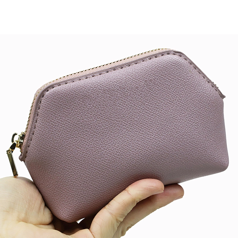 High Quality PU Leather Custom Logo Small Makeup Pouch Bag for Coin Purse Lipstick Storage