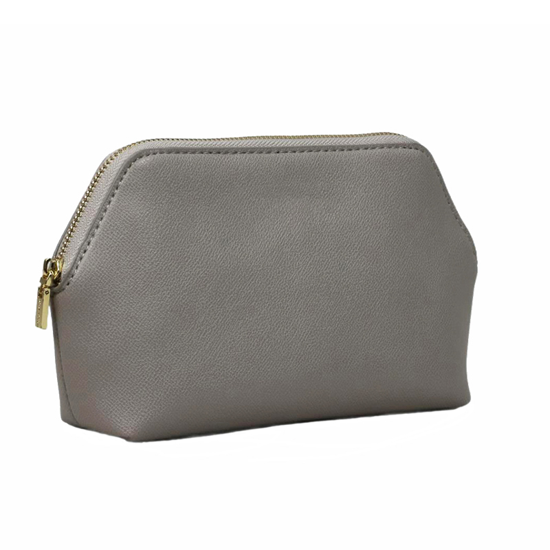 grey cosmetic bag