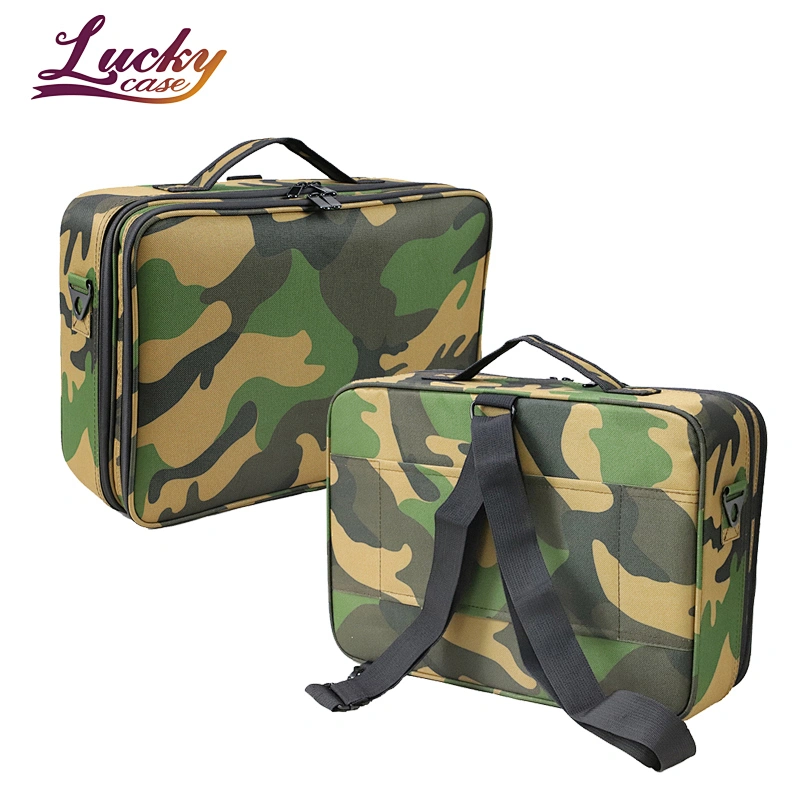 New Product Camouflage Large Capacity Makeup Bags Cases with Shoulder Strap