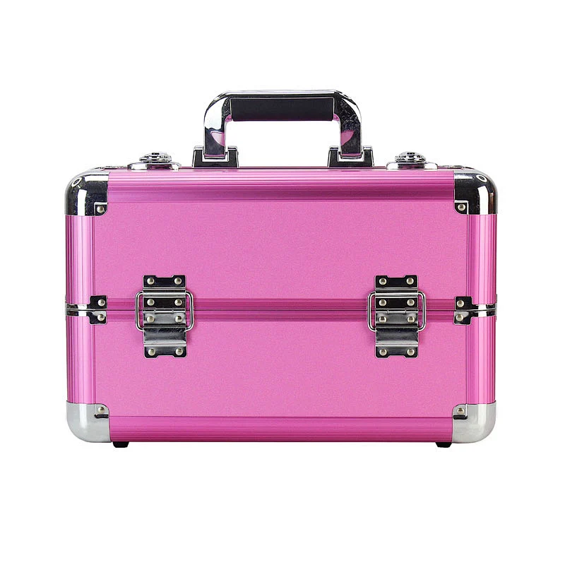 Portable Rose Gold Vanity Box with Compartments