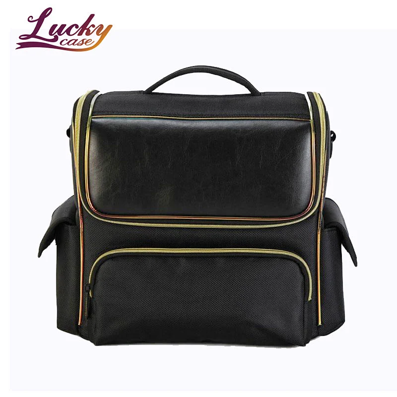 China Factory Custom Portable Makeup Cases Bags with Zipper for Makeup Nail Polish