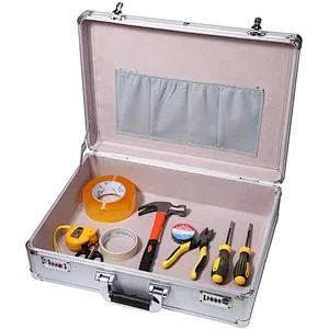 Portable Tool Case Box custom foam Flight Aluminum Metal Briefcase with combination locks