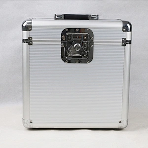 Lucky Case China Manufacturer Silver Vinyl Record Case Aluminum Silver