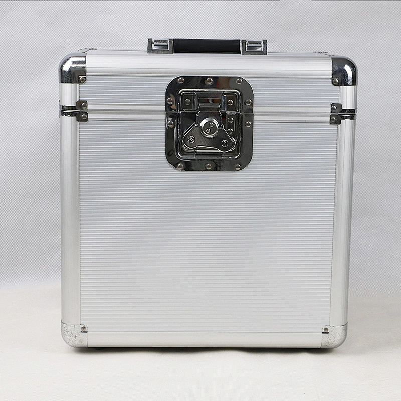 Lucky Case China Manufacturer Silver Vinyl Record Case Aluminum Silver