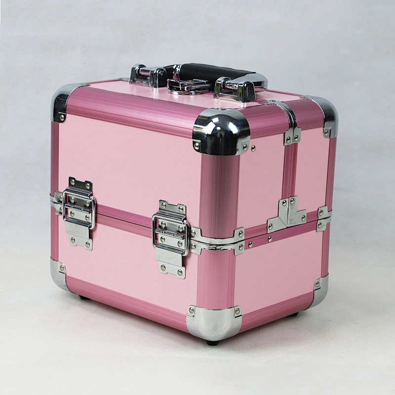 Custom Aluminum Makeup Case with 2 Trays (9.8 Inch)