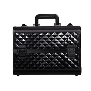 Factory Custom Luxury Hard Shell Makeup Case Aluminum with Nail Polish Dividers