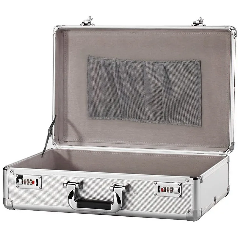Portable Tool Case Box custom foam Flight Aluminum Metal Briefcase with combination locks