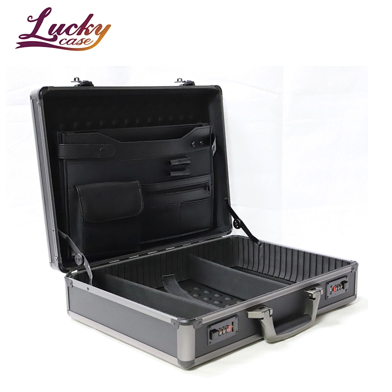 Custom Men Briefcase Attache Case Aluminum with Combination Locks