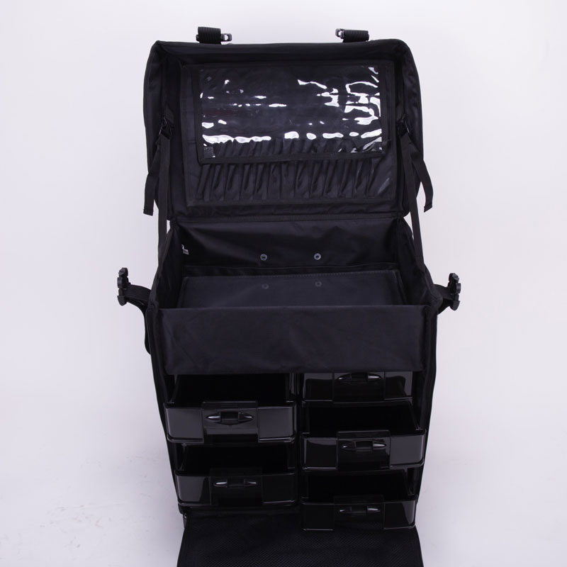 makeup bag with 8 drawers
