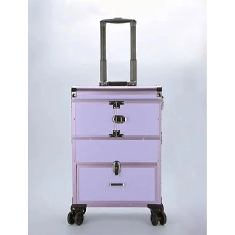 Custom Nail Trolley Beauty Case with Mirror Trays and Drawer
