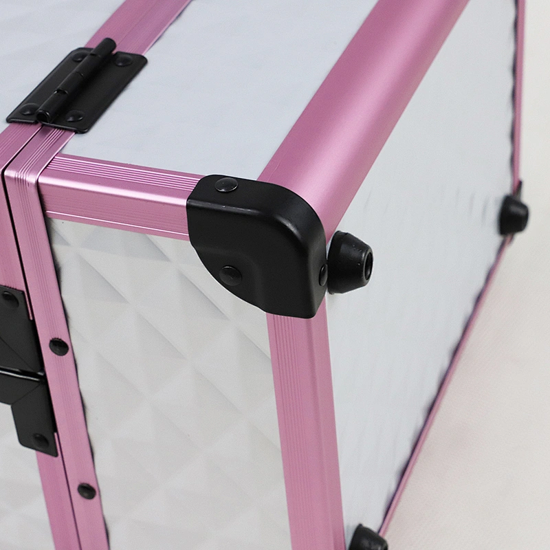 Fashion Water Cube Suitcase Makeup Case with Mirror