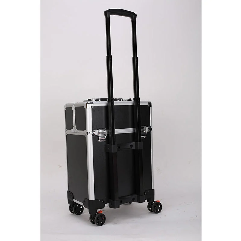 Aluminum Rolling Makeup Organizer, Professional Makeup Case Supplier