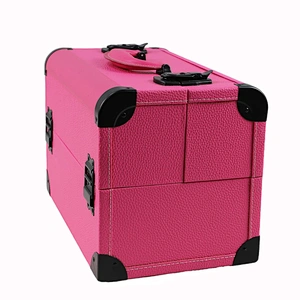 Storage Makeup Toiletry Nail Polish Leather Cosmetic Case