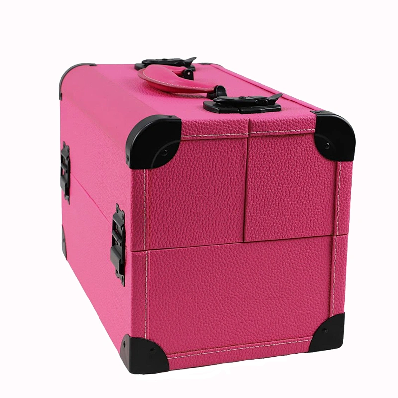 Storage Makeup Toiletry Nail Polish Leather Cosmetic Case
