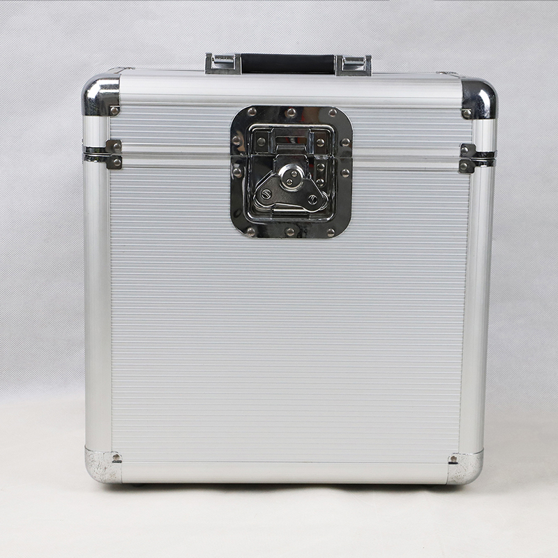 silver vinyl record case