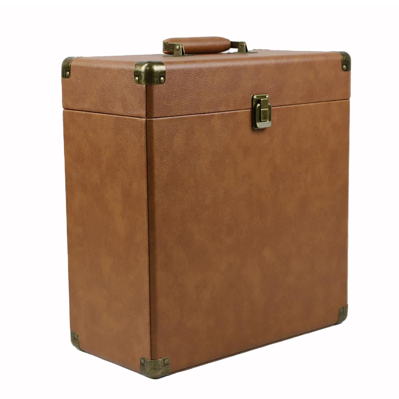 leather record case