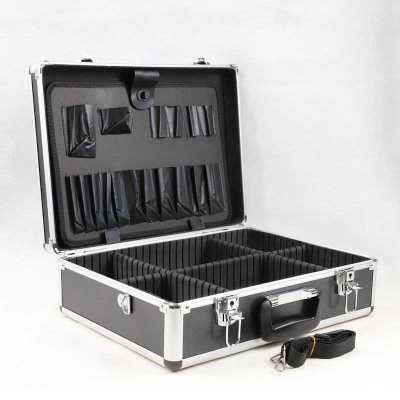 aluminum case with shoulder strap