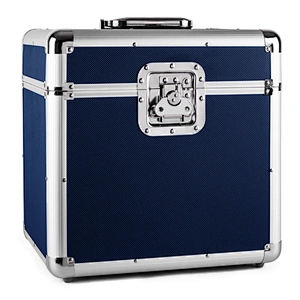 Vinyl Record Collection Case for 50pcs Albums Black Portable Aluminum cube alloy tool box vinyl record cd storage case