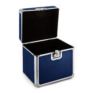 Vinyl Record Collection Case for 50pcs Albums Black Portable Aluminum cube alloy tool box vinyl record cd storage case