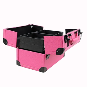 Storage Makeup Toiletry Nail Polish Leather Cosmetic Case