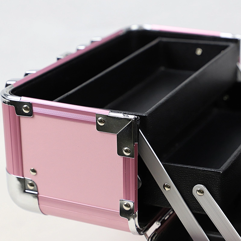 Custom Aluminum Makeup Case with 2 Trays (9.8 Inch)
