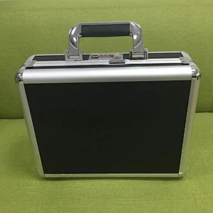 11 Inch Single Pistol Case Black Aluminum Box