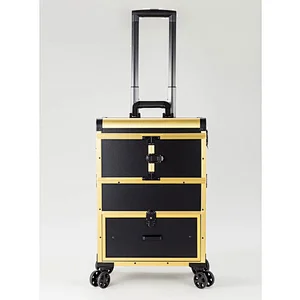 Custom Nail Trolley Beauty Case with Mirror Trays and Drawer