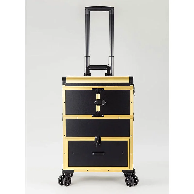 Custom Nail Trolley Beauty Case with Mirror Trays and Drawer