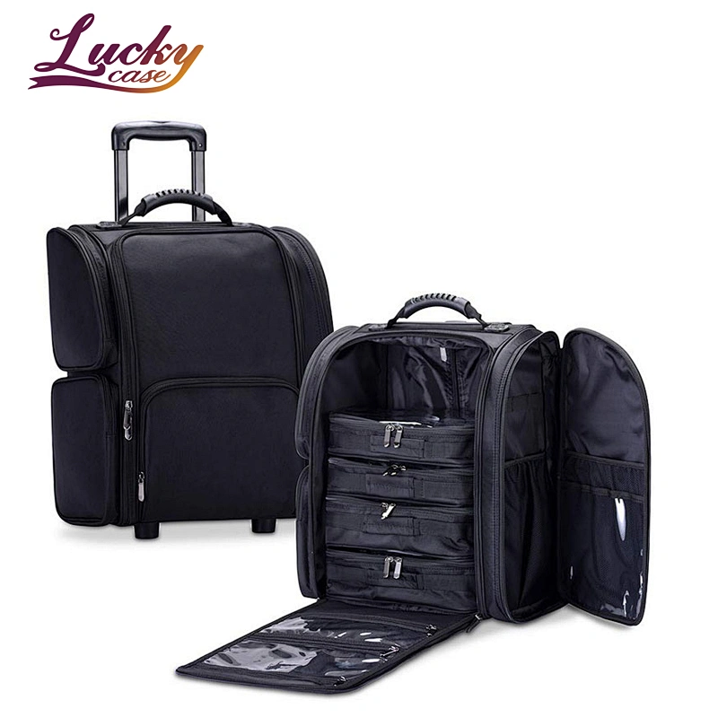 China Factory Waterproof Black Cosmetic Luggage Bag for Sale