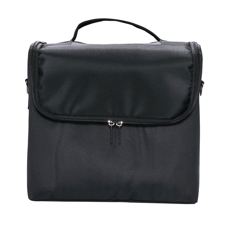 black makeup bag