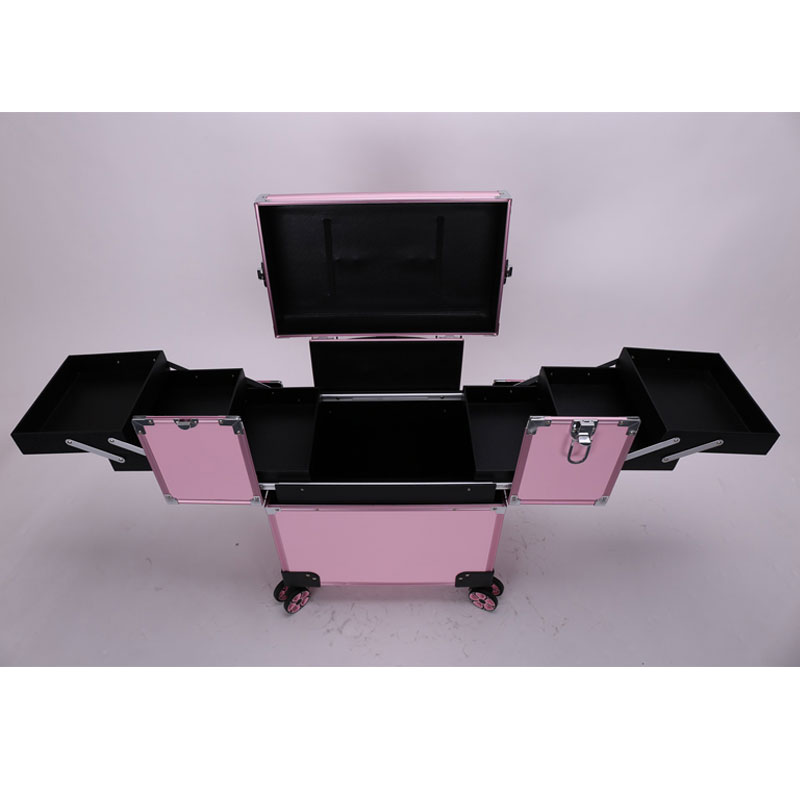 makeup case with trays