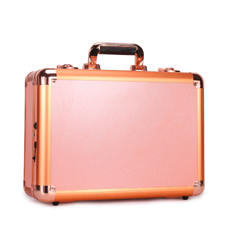 rose gold cosmetic case with lights